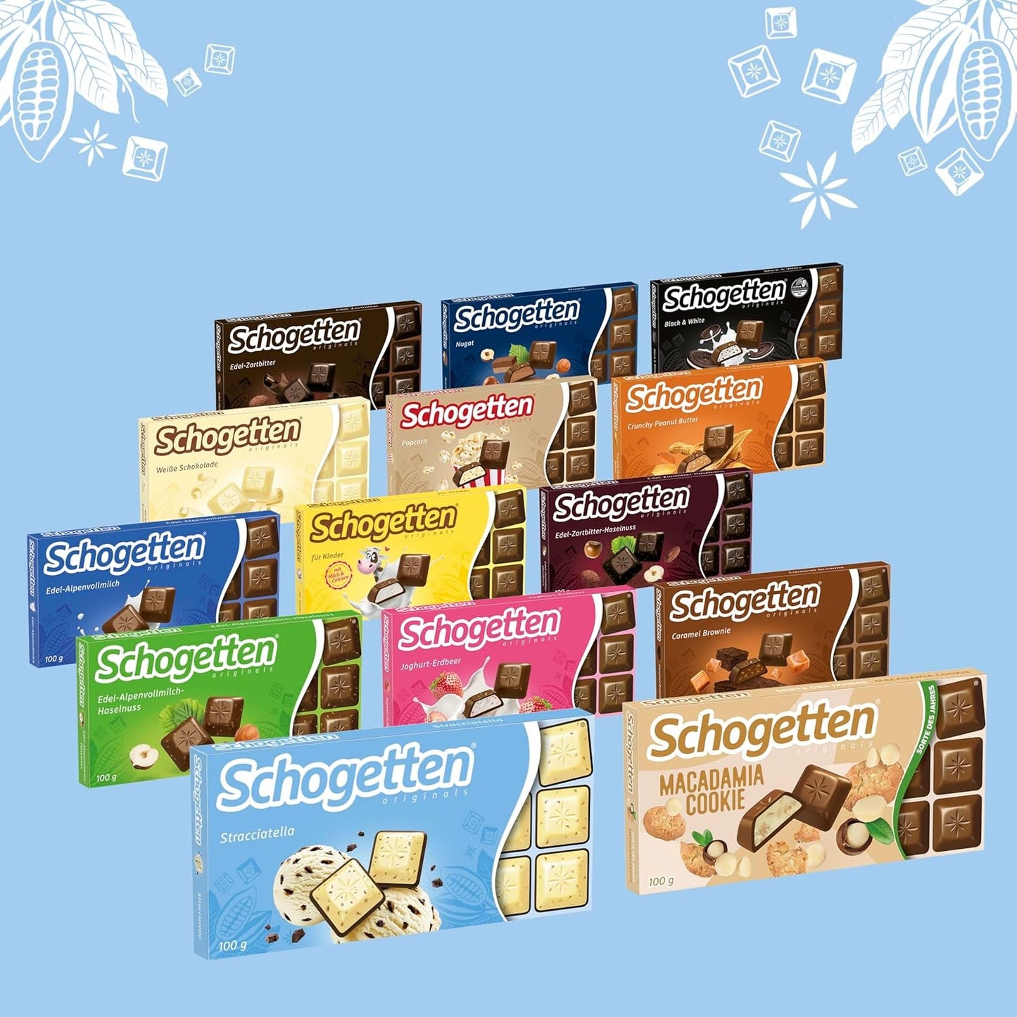 Schgetten Stracciatella chocoladereep 100g, individueel geportioneerd. Een genot. Stuk voor stuk.