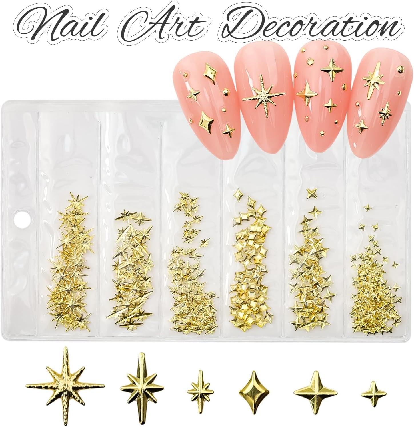 400 stuks Stern Nail Charms Goud Zilver, Charms Nägel Zubehör, Nagel Deko, Nail Art Zubehör, Nagel Charms, Nagel Steine, Nail Design, Charms Für Nägel