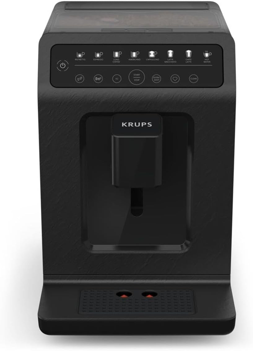Krups EA897B Evidence ECOdesign automatische espressomachine, automatische espresso- en cappuccinofunctie, Quattro Force technologie, one-touch melkbekers, 8 presets, melksysteem, 1450W