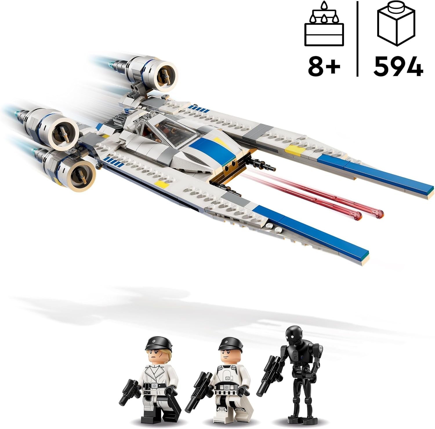 LEGO Star Wars 75399 Rebel U-Wing Starfighter - Speelgoed met zwenkvleugelfunctie en 3 minifiguren waaronder Cassian Andor en K-2SO droidfiguur - Cadeau voor jongens vanaf 8 jaar en Andor-fans seizoen 2 Bouwsets Beuche in LEGO-Store