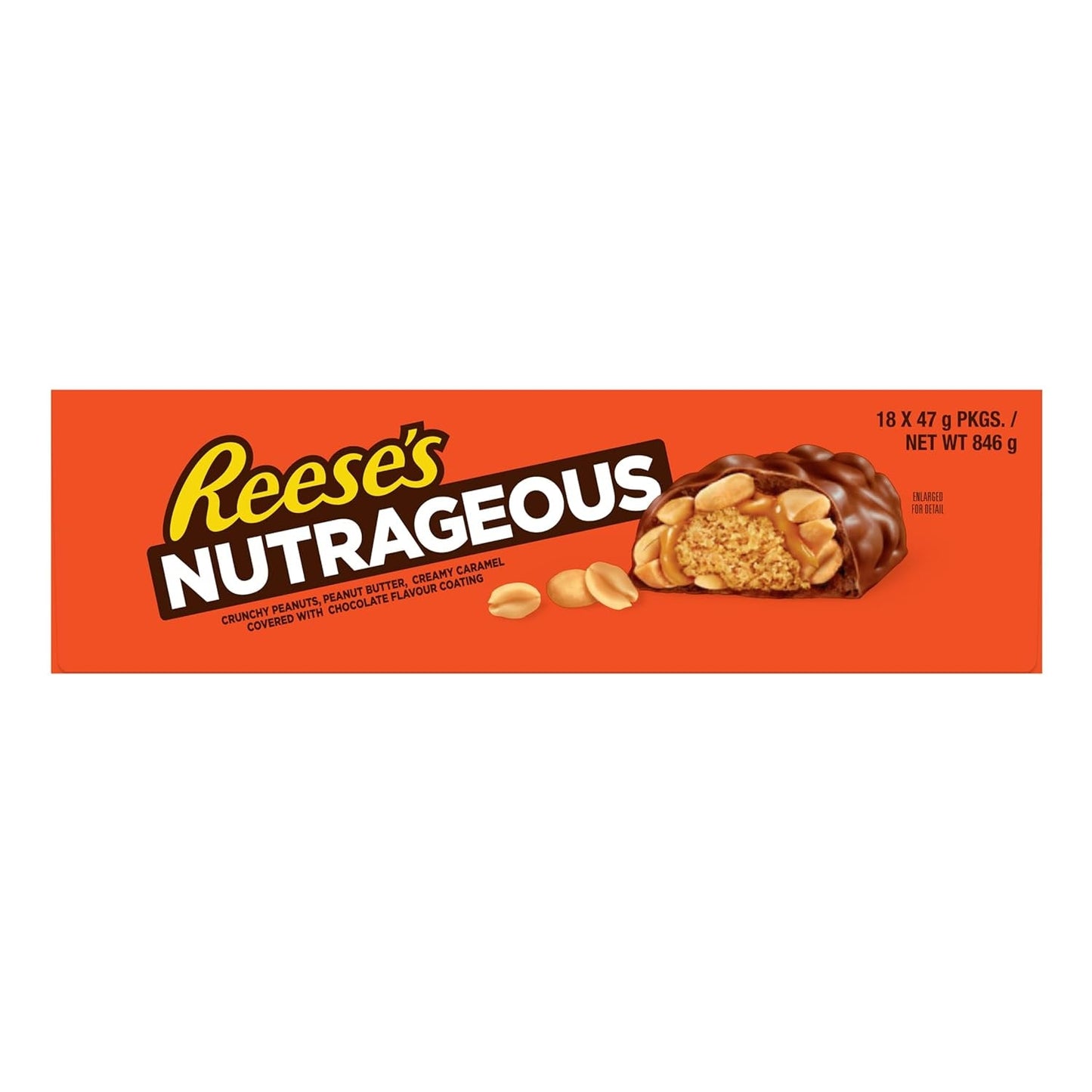 Nutrageous Pindakaas - Chocoladerepen met Pindakaas: 18 stuks (18 x 47 g)