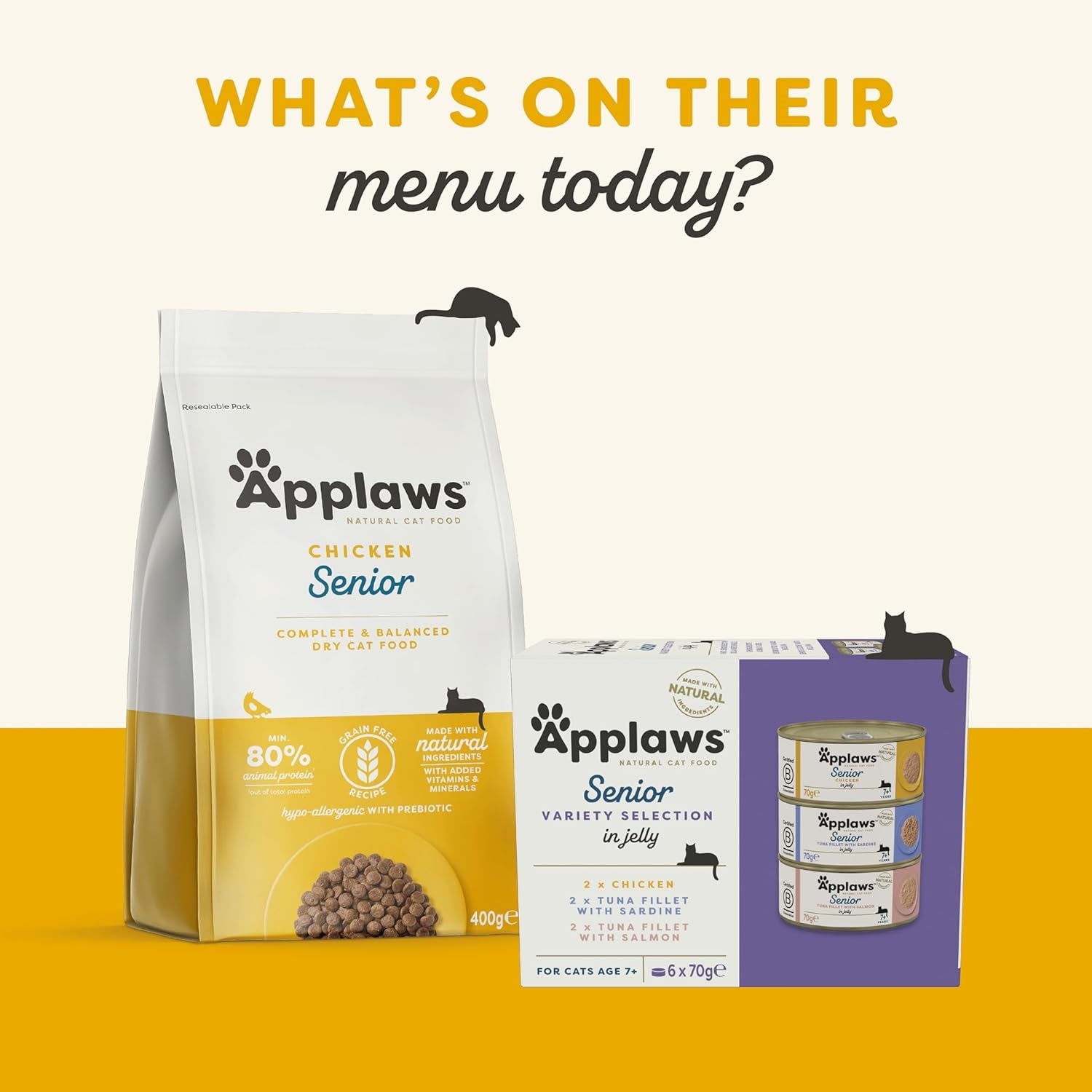 Applaws Premium natuurlijk natvoer voor katten, selectie van kip in soep, geportioneerde zakjes van 70 g (12x70 g)