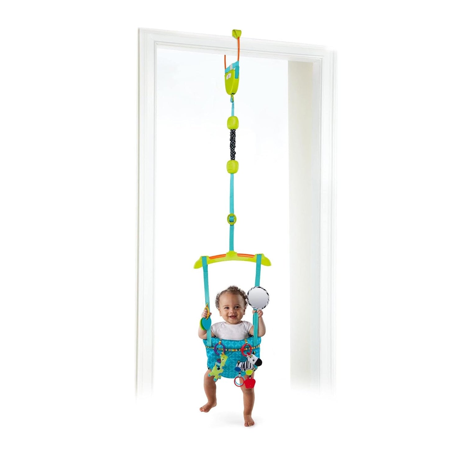 Bright Starts Deluxe deurvangerset met veilige en stabiele deurframeclip en Pampers Sensitive babydoekjes, 1200 doekjes (15 x 80)