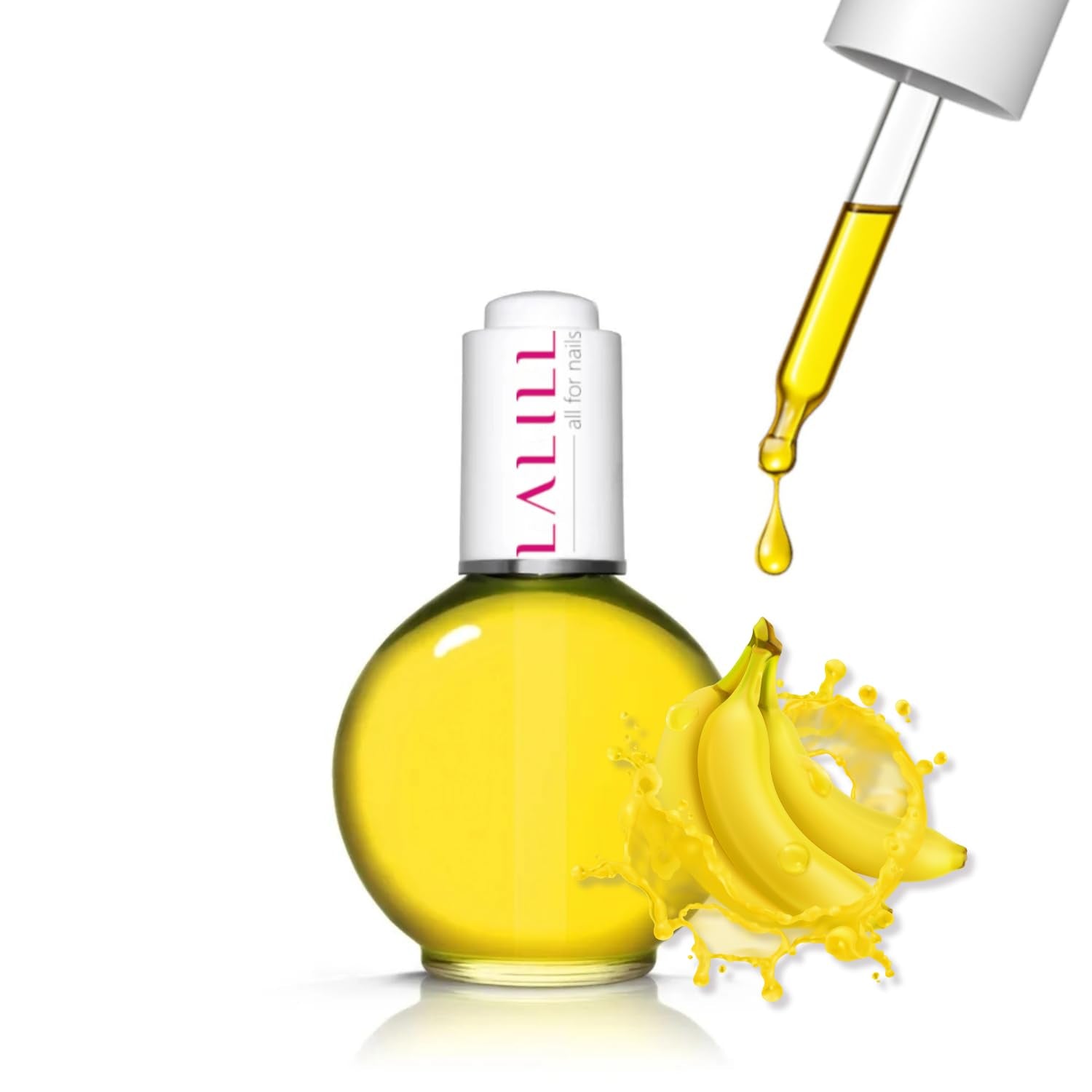 LALILL Nagelriemolie 75Ml - Himbeere Nagelpflegeöl - Nagelöl Pflege Für Nägel Nagelhaut - SPA Maniküre Naildesign Hände - Veganistisch - Met pipet