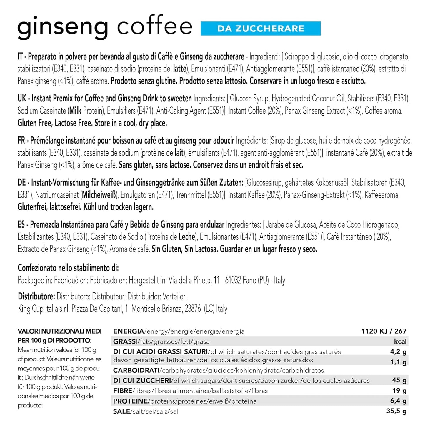 - 5 Packungen met 10 Zuckerfreier Ginseng-capsules, 50 capsules 100% compatibel met het Nespresso-systeem van Ginseng Drink, glutenvrij en lactosevrij