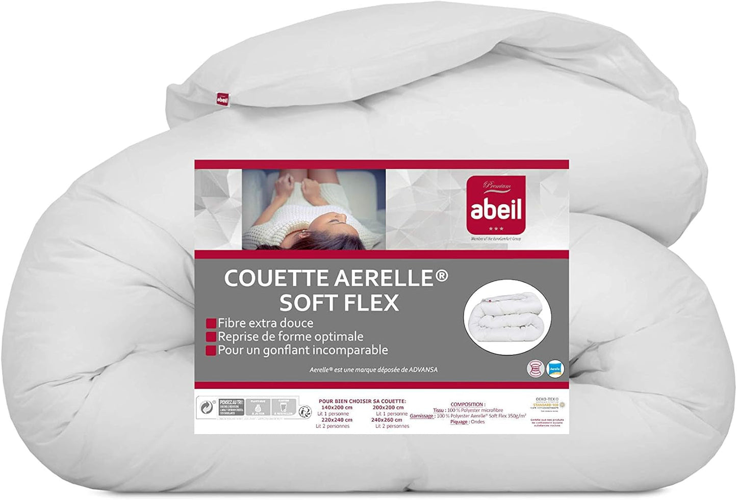 Soft Flex dekbed, polyester, wit, 240 X 260 cm Naty Shop quilts en quilts 240 X 260 Cm