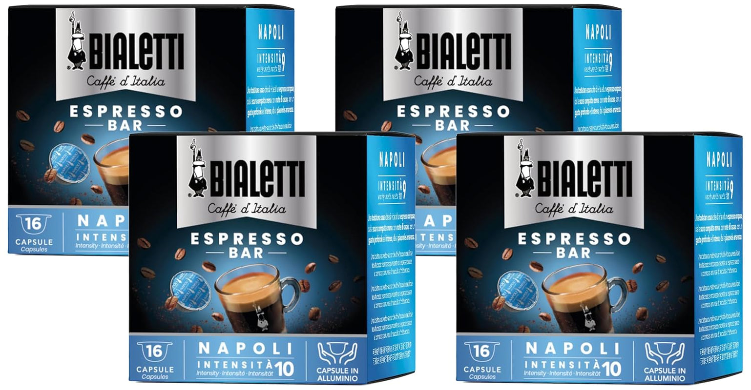 96080093/M Kaffee-Kapseln Napoli, Alu, 16 Stück (Verpakking met 4)