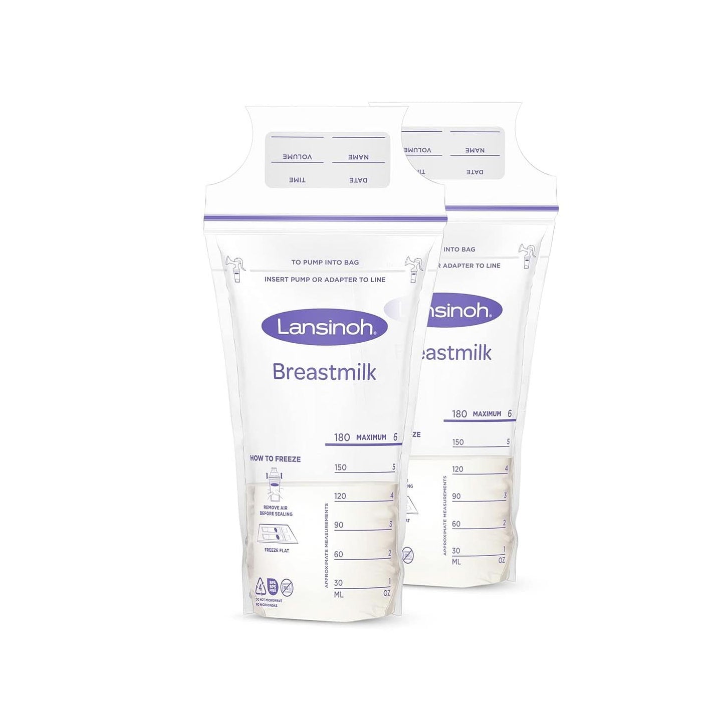 Lansinoh bewaarzakjes voor moedermelk, 25 stuks Voedings- en borstvoedingsaccessoires Bebe Naty Shop