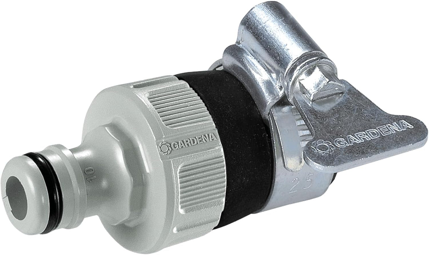 Gardena Waterdief: Universele kraanadapter voor het aansluiten van uw Gardena tuinslang op een buitendiameter van 14-17 mm. draadloze kraan, corrosiebestendig (2908-20)