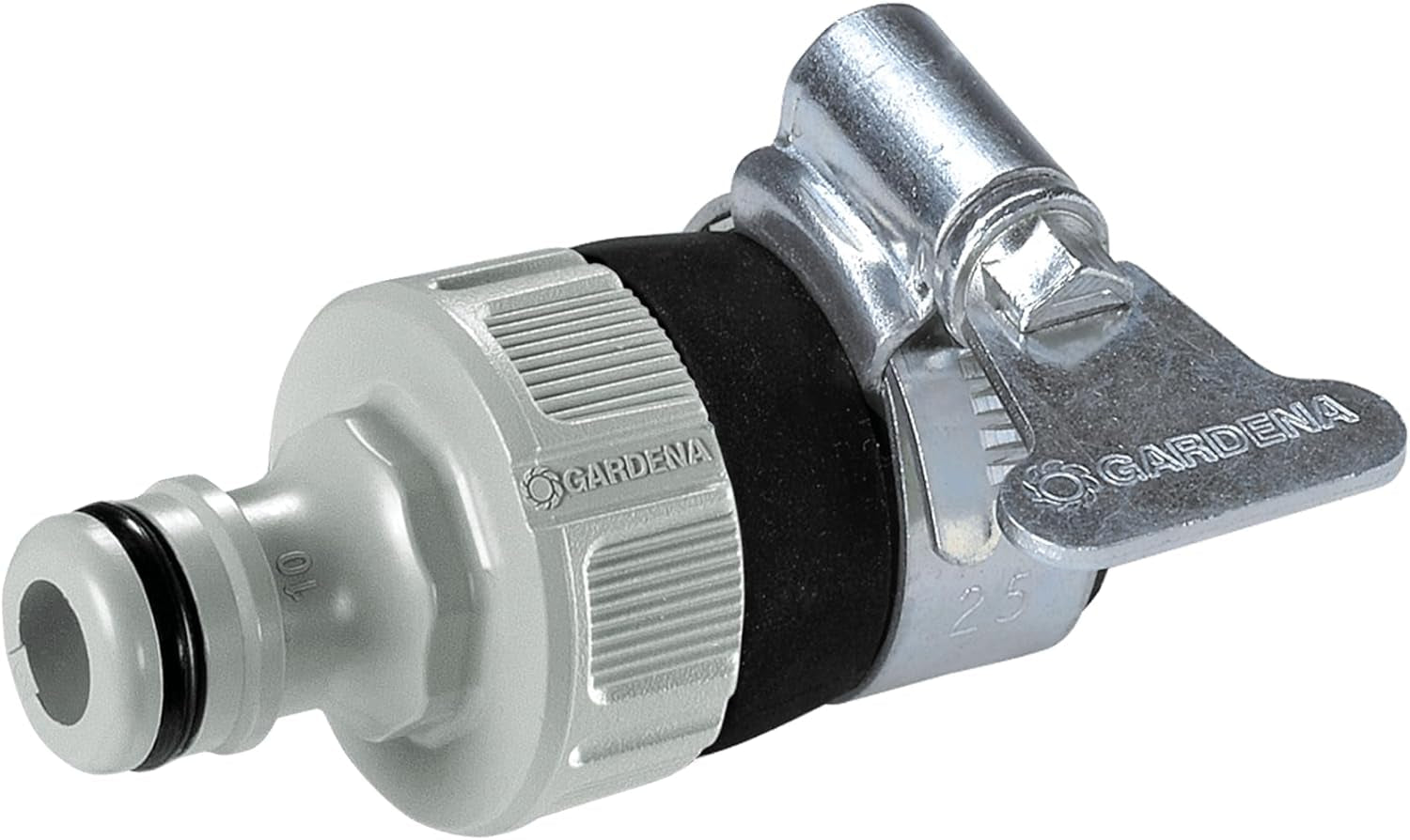 Gardena Waterdief: Universele kraanadapter voor het aansluiten van uw Gardena tuinslang op een buitendiameter van 14-17 mm. draadloze kraan, corrosiebestendig (2908-20)