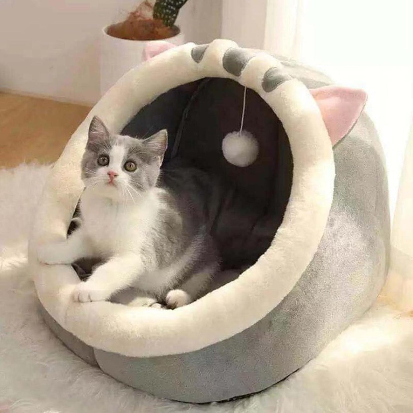 Katzenhaus Für Indoor Winterfest Wasserdicht Und Warm katzenhöhle Katzen Wasserdichtes Wetterfestes Faltbares Tierheim Warm Pet Nest, voor Kleine bis Mittlere Größe Katzen