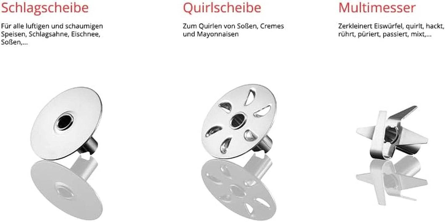 ESGE Zauberstab P 200 Profi, Stabmixer Weiß Inkl. Zubehör, Bis Zu 17.000 U/Min, 90860, Weiß/Grau Keuken Naty Shop