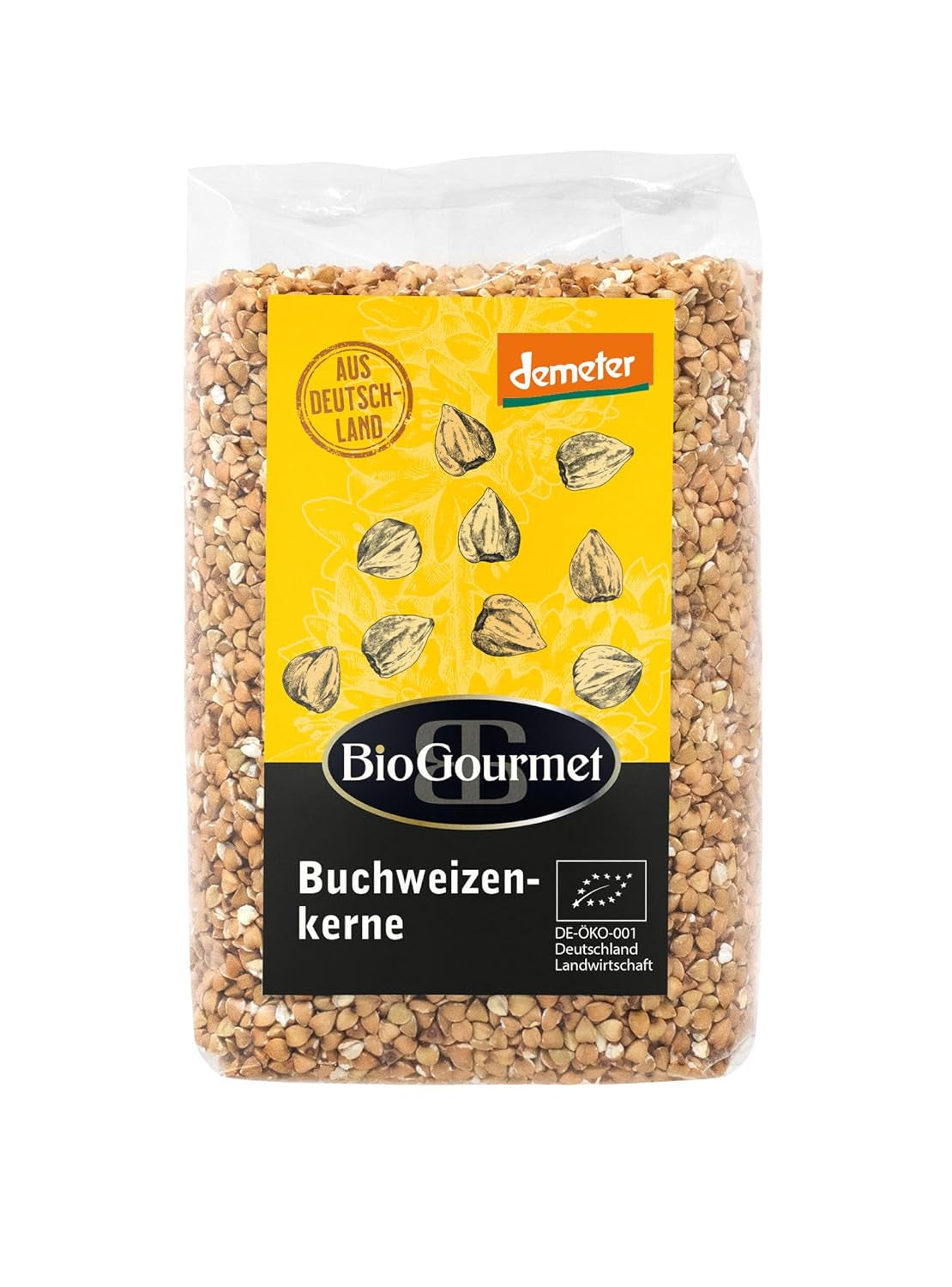 Boekweit BioGourmet Demeter – zak van 500 g | Glutenvrij, vezelrijk en regionaal | Afkomstig uit de Duitse biologische landbouw (Baden-Württemberg/Beieren) | Ideaal voor muesli, salades en bijgerechten