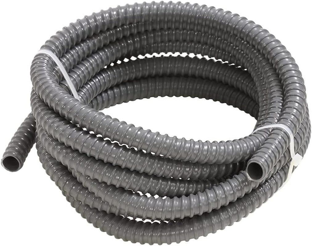 Dehner spiraalslang voor putten of vijvers, Ø 18,5 mm, lengte ca. 4 m, kunststof, grijs