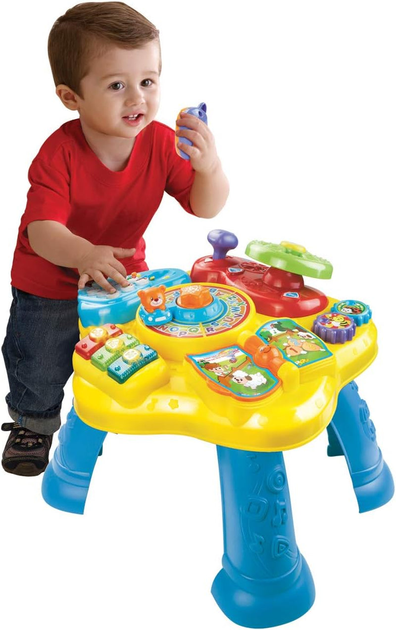 Vtech Baby Adventure Speeltafel - Kleurrijke babyspeeltafel met 6 speeltuinen en interactieve elementen - Leer spelenderwijs kleuren, cijfers, dieren, muziek en vormen - Voor kinderen van 12-36 maanden Babyspeelgoed Naty Shop