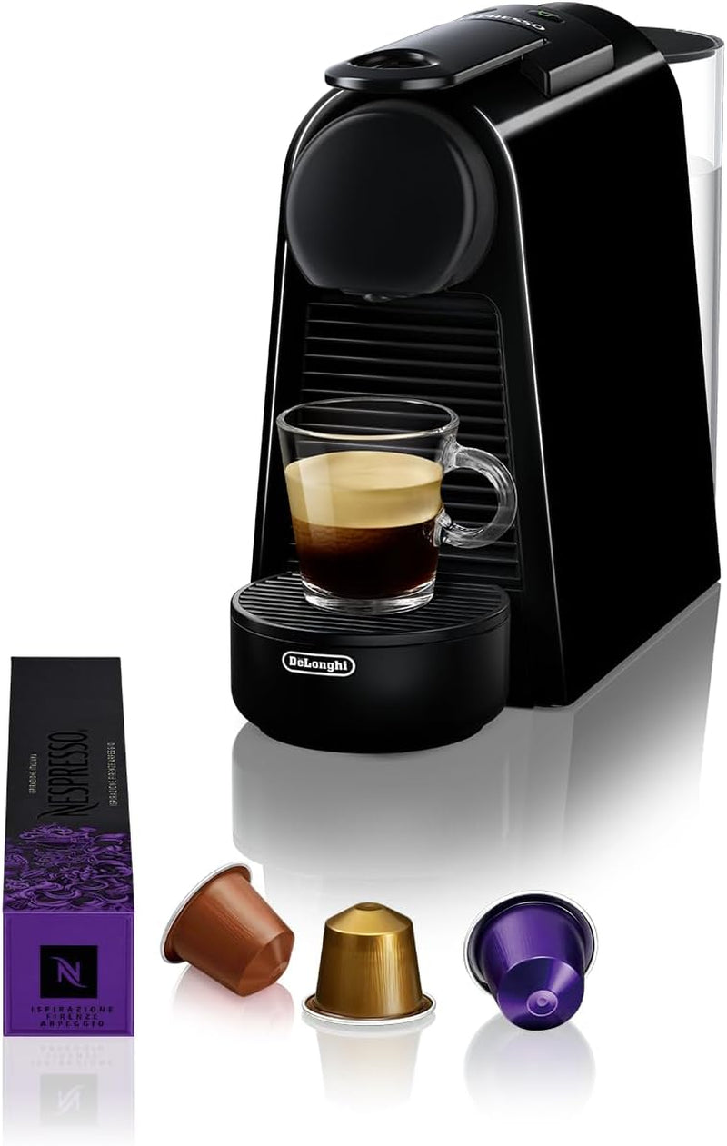 Espressomachine met Nespresso De'Longhi Essenza Mini capsules, zwart | Pompdruk 19 bar | Watertank 0,6 l | Voor espresso en lungo | Kleine espressomachine – Geweldige koffiemomenten | EN85.B