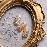 JMEOWIO 3D Nagelsticker Blume Frühling Sommer Floral Nail Art Sticker Selbstklebend Nagelaufkleber 5D Stereoskopische Decoratie Nageldesign Zubehör 1 Blatt