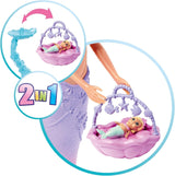 Simba 105733524 - Steffi Love Mermaid Family, zwangere zeemeerminpop met Kevin als zeemeermin, met babybedje, 29 cm aankleedpoppen, speelpoppen, voor poppen vanaf 3 jaar oud Naty Shop