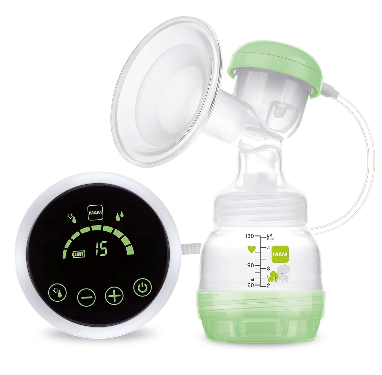 MAM handborstkolf - comfortabele en compacte borstkolf voor moedermelk inclusief 1 antikrampjesfles MAM Easy Start Accessoires Voeding en borstvoeding Baby Naty Shop 2 in 1 borstkolf
