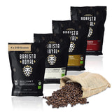 Proefset espressobonen 4 x 350g espressobonen | Discovery-pakket/voorbeeldpakket | Robusta en Arabica | Ideaal voor volautomatische apparaten en portafilter | KONINKLIJKE BARISTA