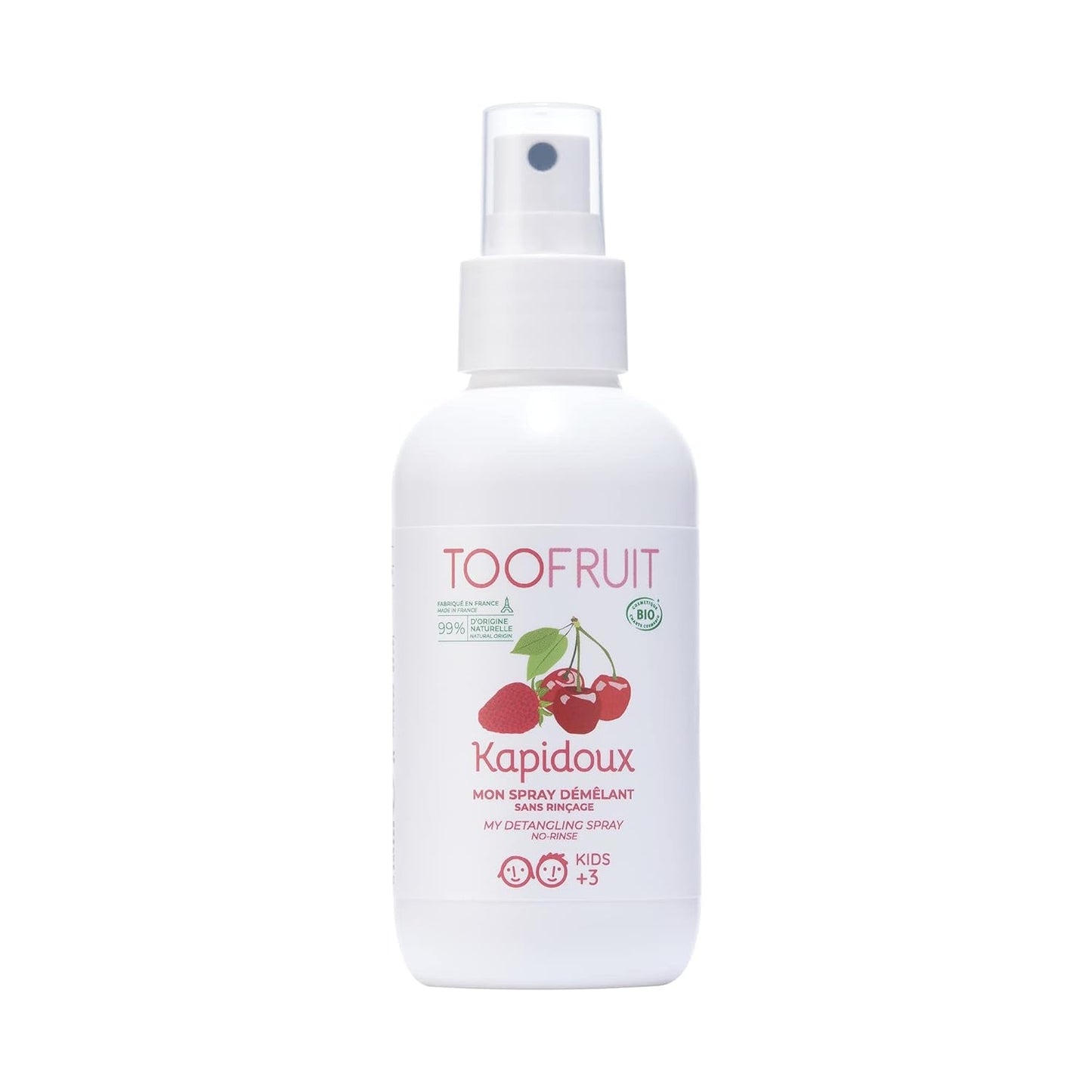 Toofruit Kapidoux Light Strawberry Detangling Spray 125ml Haarontwarrende producten Naty Shop Standaardtitel