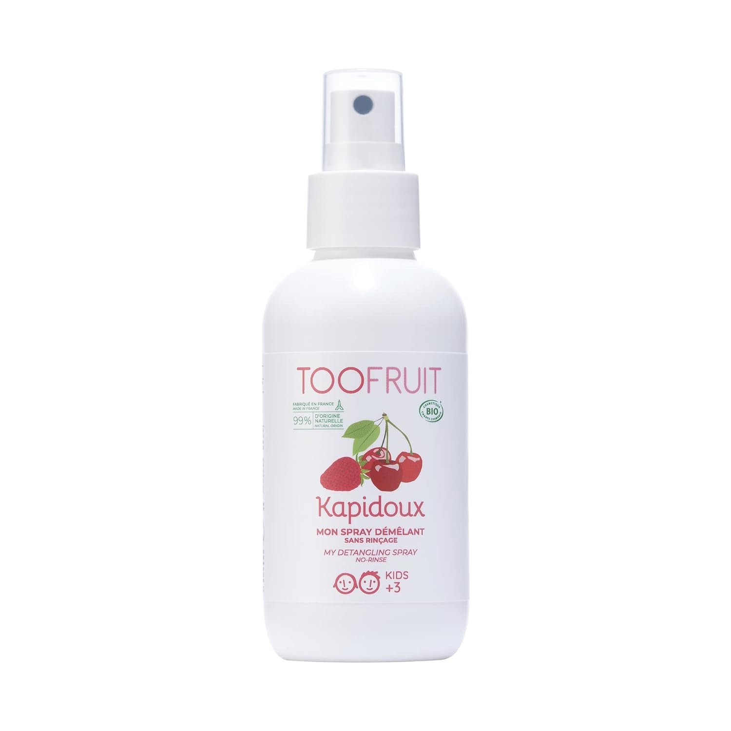 Toofruit Kapidoux Light Strawberry Detangling Spray 125ml Haarontwarrende producten Naty Shop Standaardtitel