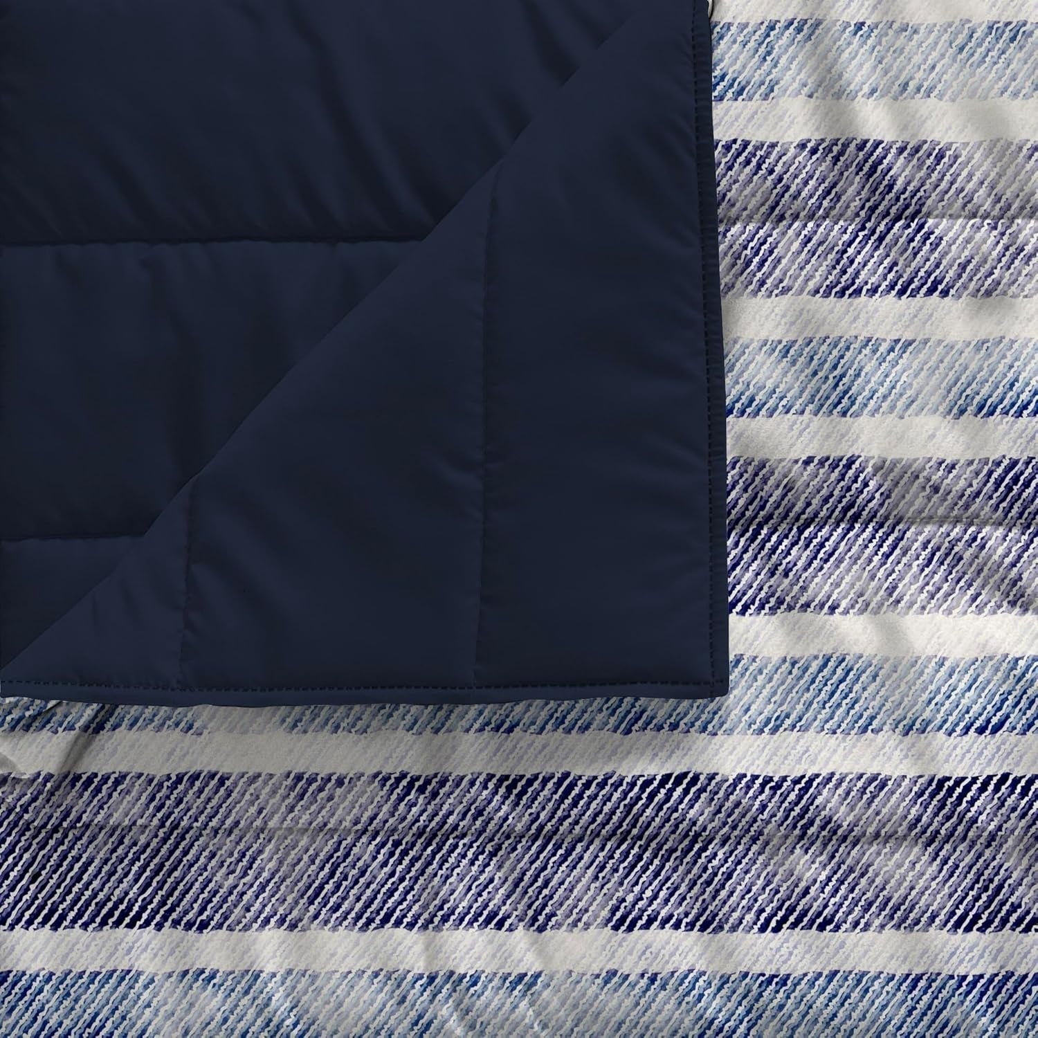 Basic zomerdeken, microvezel, jeansstrepen, 200X240Cm Quilts en quilts Naty Shop