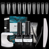 Nageltiplijm, BOLASEN Extra sterke nagellijm, 4 stuks gebarsten nagellijm, nagellijm, extra sterke kunstmatige nagellijm, nagellijm - 4 * 7 ml