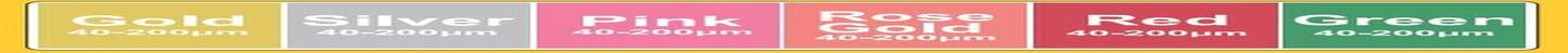 Eetbare glitters, set van 6 tinten, 5 gram Glitter Naty Shop