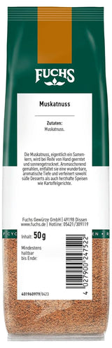 Fuchs - Gemalen nootmuskaat, 50 gram Condimente Naty Shop