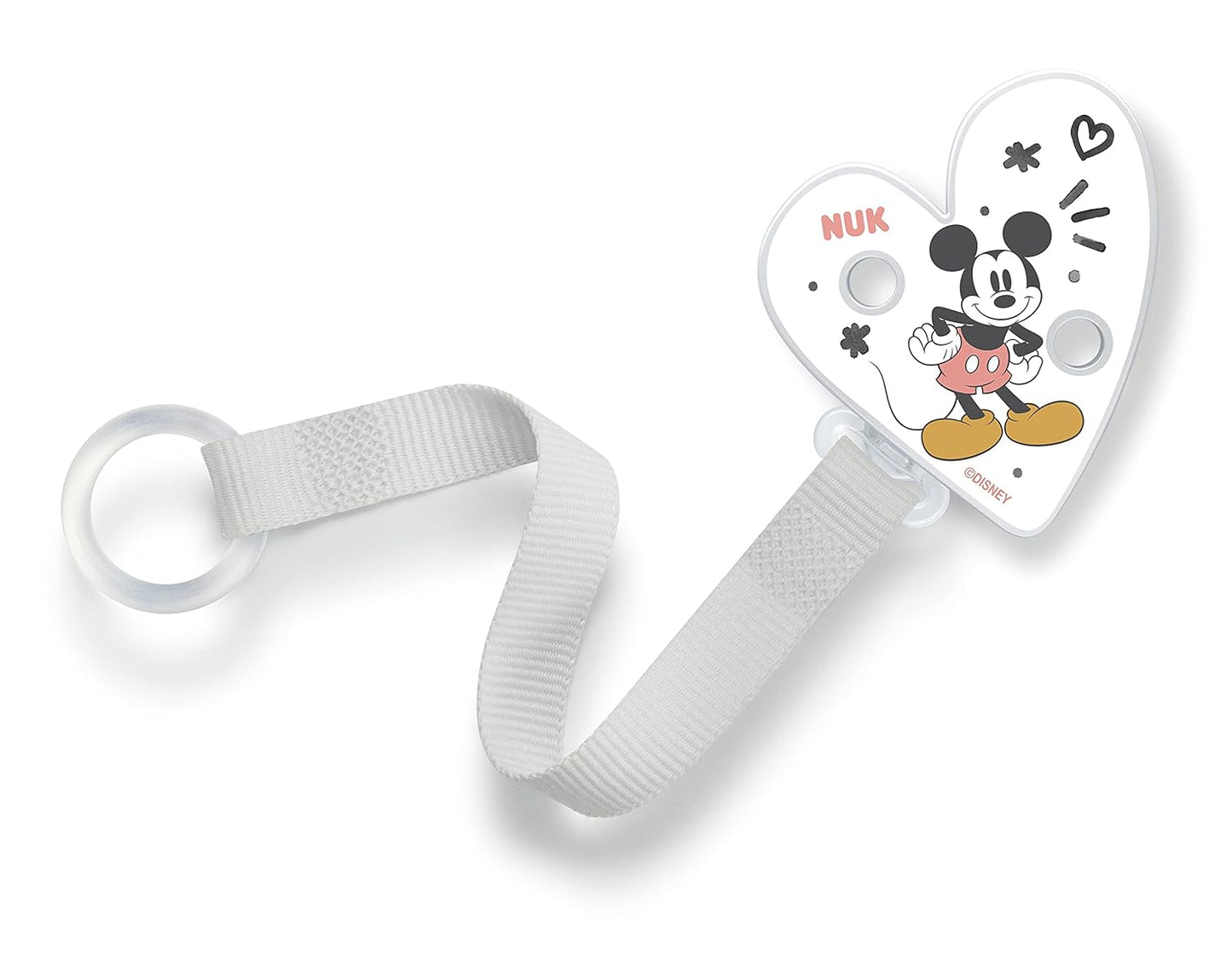 NUK Speenketting en -clip | voor speenringen | Robuust en bestand tegen breken | DisneyMickey Mouse