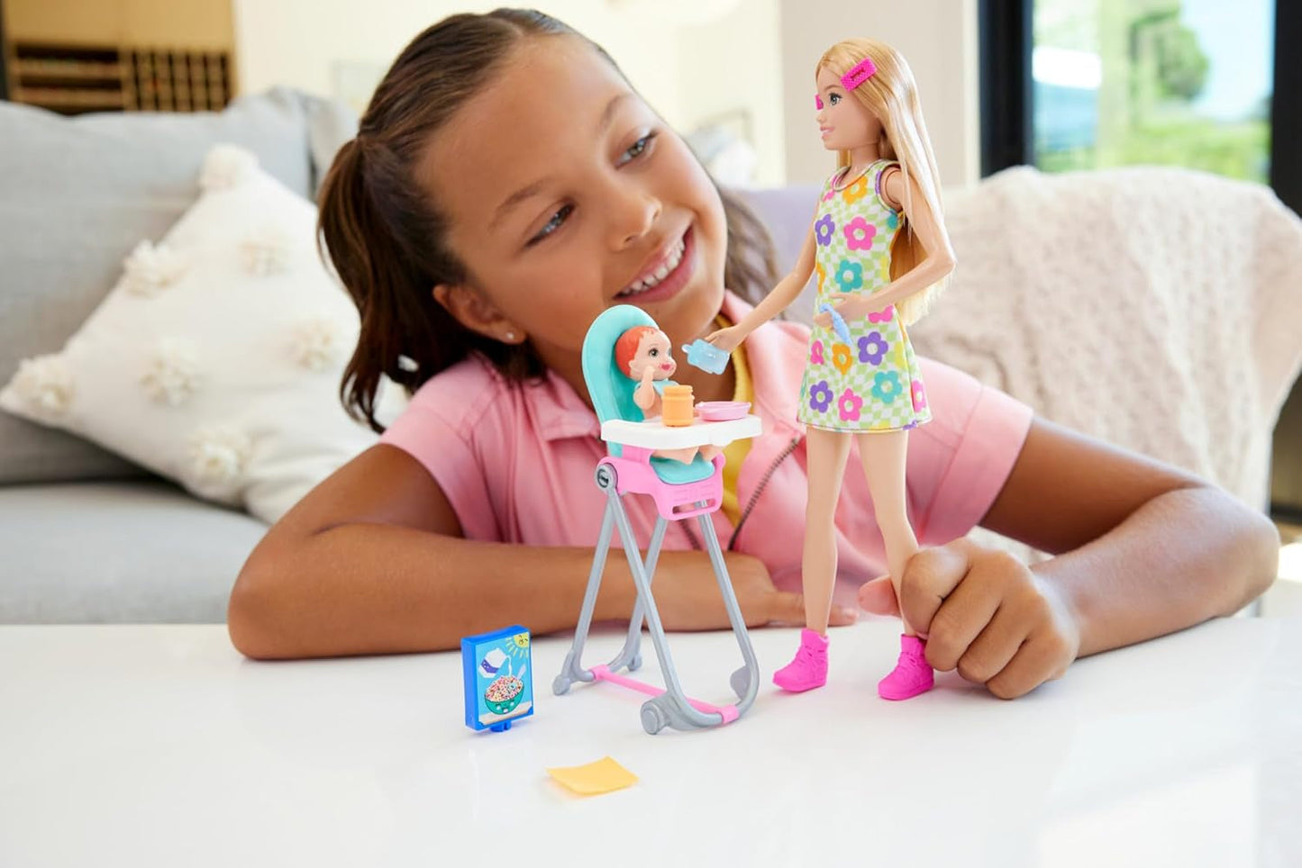 Barbie Skipper-pop en accessoires Speelset Voedsel-oppasset Kleurwisselend speelgoed HTK35
