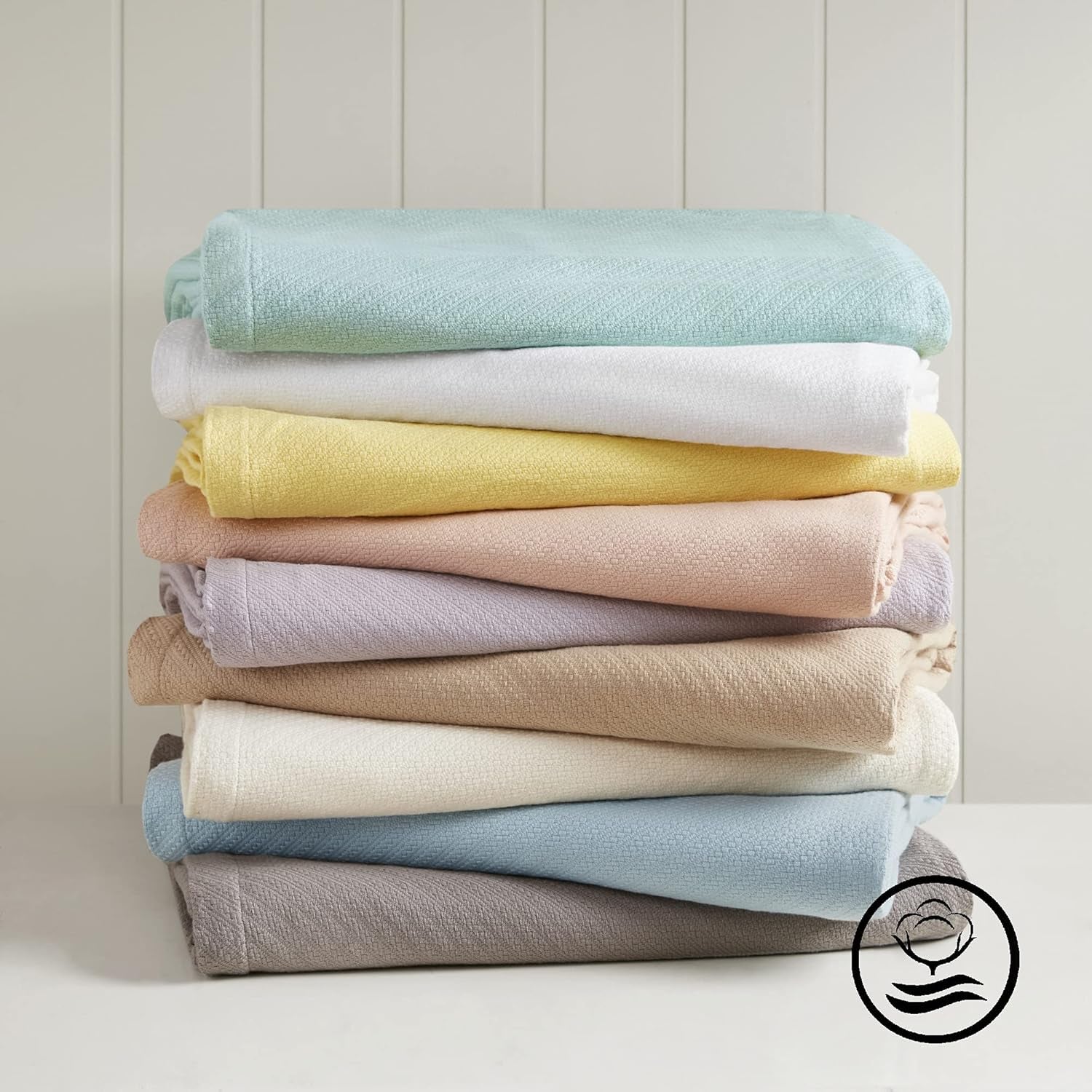 Madison Park Luxe vloeibaar katoen Hoge kwaliteit Zacht Comfortabel 100% ringgesponnen katoenen deken voor bedbank of bank Blush Full/Queen Quilts en quilts Naty Shop