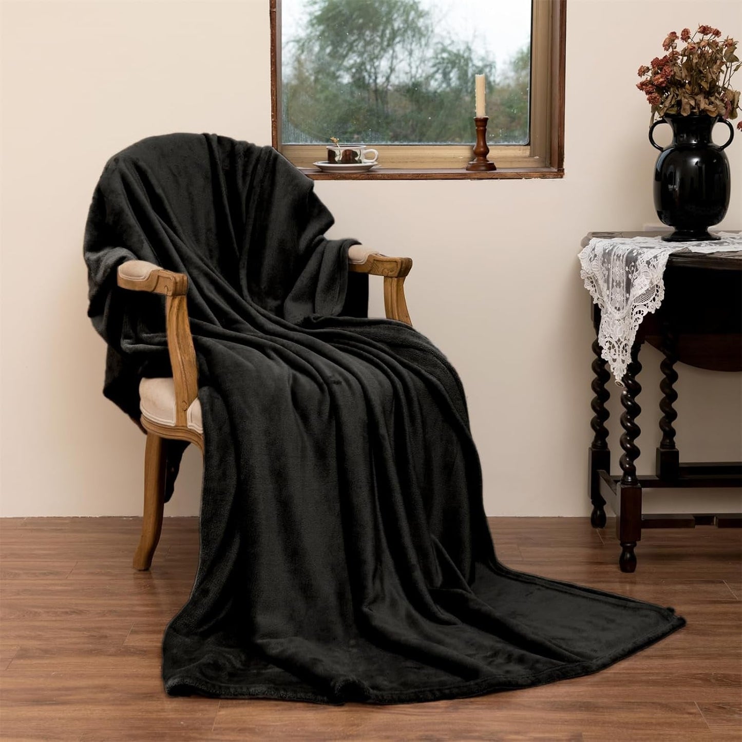 Good Nite Cosy Deken Fluffy Deken Beddeken Sofadeken XL Woondeken Fleecedeken 150X200Cm Zwart Zacht Warme Dekens Fluffy Deken Bedden en Dekens Good Nite