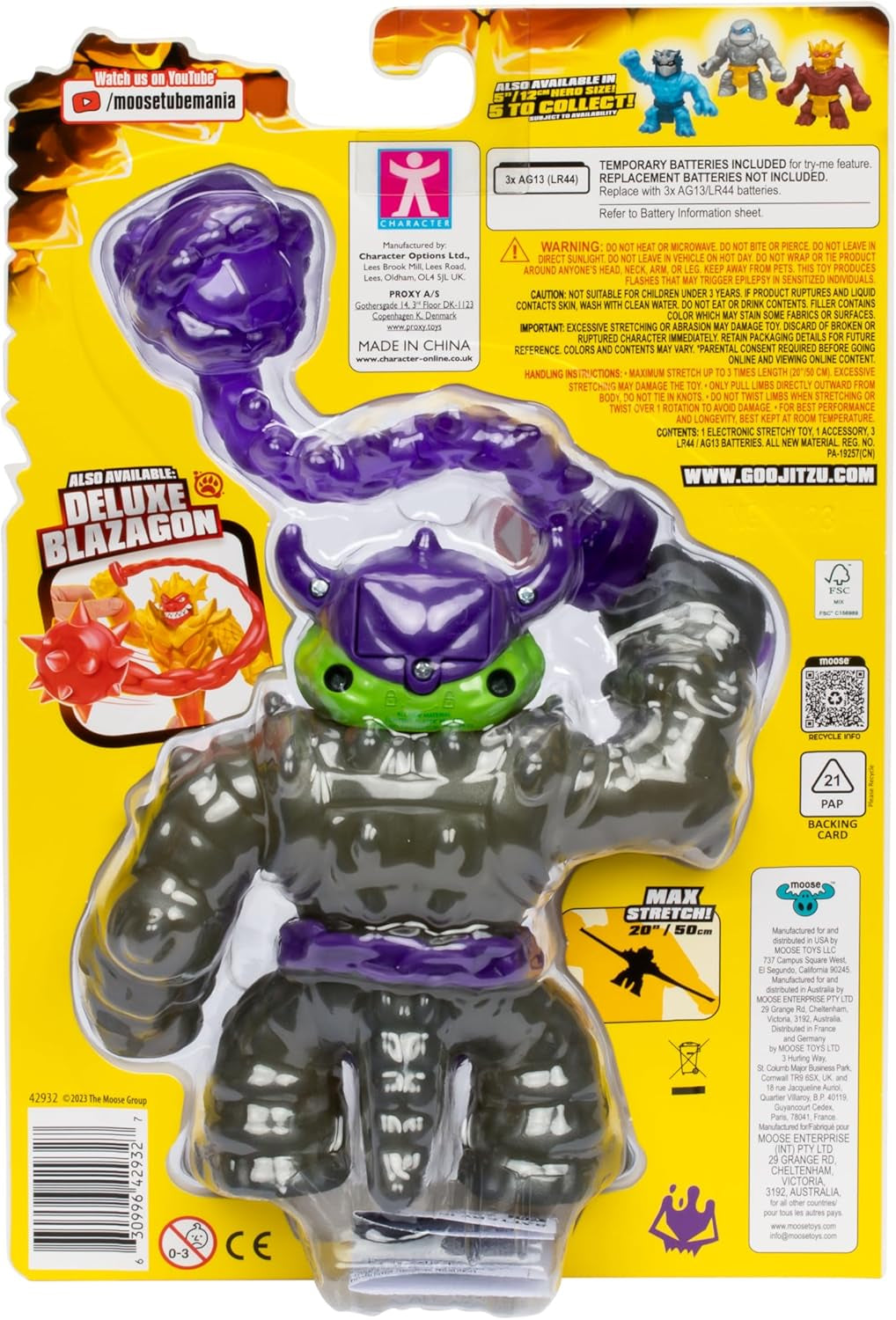 Heroes of Goo Jit Zu Stretch Strikers Deluxe Hero Pack Rock Jaw Rekbaar actiefiguur met 20+ coole vechtuitrusting Actiefiguren Naty Shop