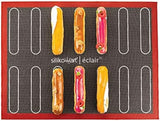 Silikomart Professionele, Micro-geperforeerde Siliconen Mat Bakken Eclair Twee Meisjes 58,3 x 38,4 cm Keuken Naty Shop