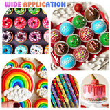 Vetoplosbare chocoladekleurstof - regenboogkleuren, op olie gebaseerde kleurstof voor fondant, taartdecoratie, bakken - vloeibare kleurstof voor cacaoboter, botercrème - elk 12 g