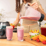 Cecotec Standmixer Power Zwart Titanium 2200MAX Smooth, 2200 W Maximale Leistung, 6 Klingen Aus Edelstahl, Ice-Crush-Funktion, Turbo- en Smoothie-Funktion, Autoclean-Funktion Kitchen Naty Shop