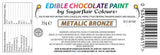 Kleurstof voor levensmiddelen Sugarflair Chocolate Kleurstof voor chocolade, metallic brons - Gekleurde biologische cacaoboter, chocoladekleurstof voor het kleuren van chocolade, pralines - 35 g