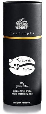 Tesdorpfs 100% Kopi Luwak Arabica Kaffee | City Roast Civetkoffie 100g | Kaffeebohnen of gemahlen | Kaffeespezialität als cadeau voor koffieliefhebbers von Tesdorpf (Ganze Bohnen)