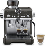 De'Longhi La Specialista Arte EC9155.MB portafilter espressomachine met molen, 8 maalstanden, 15 bar druk, 3 temperatuurstanden, melkopschuimer, 1550W, 1,7L tank, RVS/zwart, inclusief barista kit