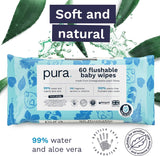 Eco-vriendelijke wegwerp-babydoekjes voor de gevoelige babyhuid 70 doekjes (1 pak) 99% water 100% plasticvrij voor gevoelige huid Eczeemgevoelige pasgeborenen Biologisch afbreekbaar Veganistisch