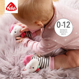 Fehn speelhandschoen safari - aap en olifant babyvingerpoppetjes & eenhoorn babybelsokjes - babysokjes met belfunctie en eenhoornkop - stimuleren motoriek en zintuigen Bebe Toys Naty Shop