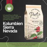 Spezialitätenkaffee Bohnen 100% Arabica Natuurlijk Mittlere Röstung Gewaschener Prozess Zitrus Schokolade Karamell Schattenanbau Sierra Nevada (250 g, Castillo)
