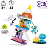 LEGO DUPLO 3-in-1 Space Shuttle Veel avontuur Ruimteset Raketspeelgoed voor kinderen Bouwwetenschapspeelgoed Vroege ontwikkelingsmotorische vaardigheden Cadeau voor 3-jarigen 10422 Bouwsets bij LEGO-Store