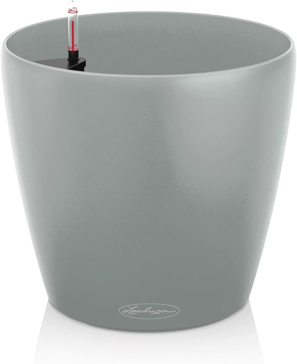 LECHUZA Classico Color ECO 35 Lichtgrijze bloempot met bewateringssysteem en waterniveau-indicator | Gemaakt van 100% gerecycled plastic | Matte afwerking | Ø 34,5 x 32,5cm | 18930