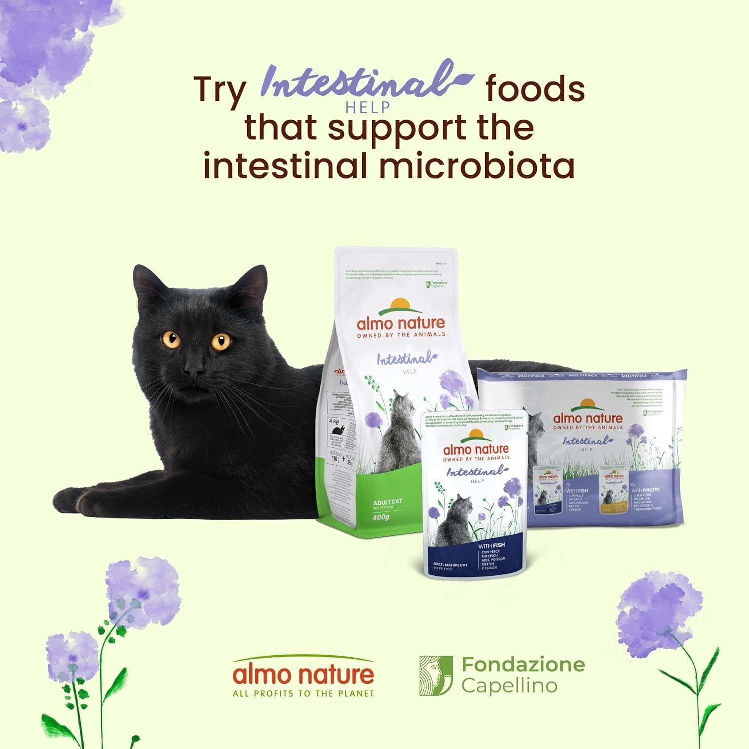 Almo Nature Functional - Darmhulp - Natvoer voor volwassen en volwassen katten met gevoelige darmen - met gevogelte - ondersteunt het microbioom - 70 g (pak van 30)