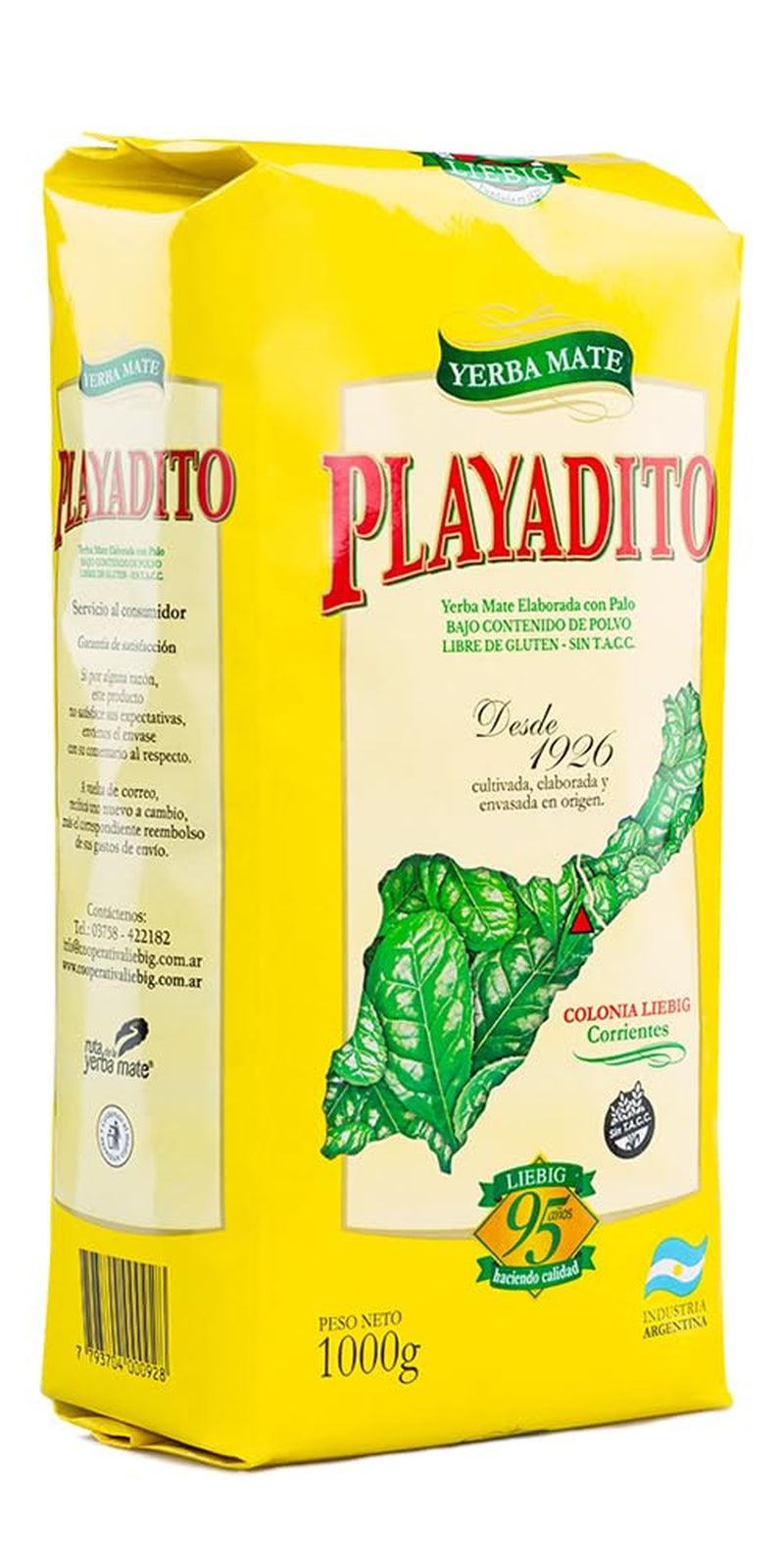 Yerba Mate thee 1 kg - pakje van 3 - antioxidant, stimulerend, bevat mineralen en vitamine B - uit Argentinië