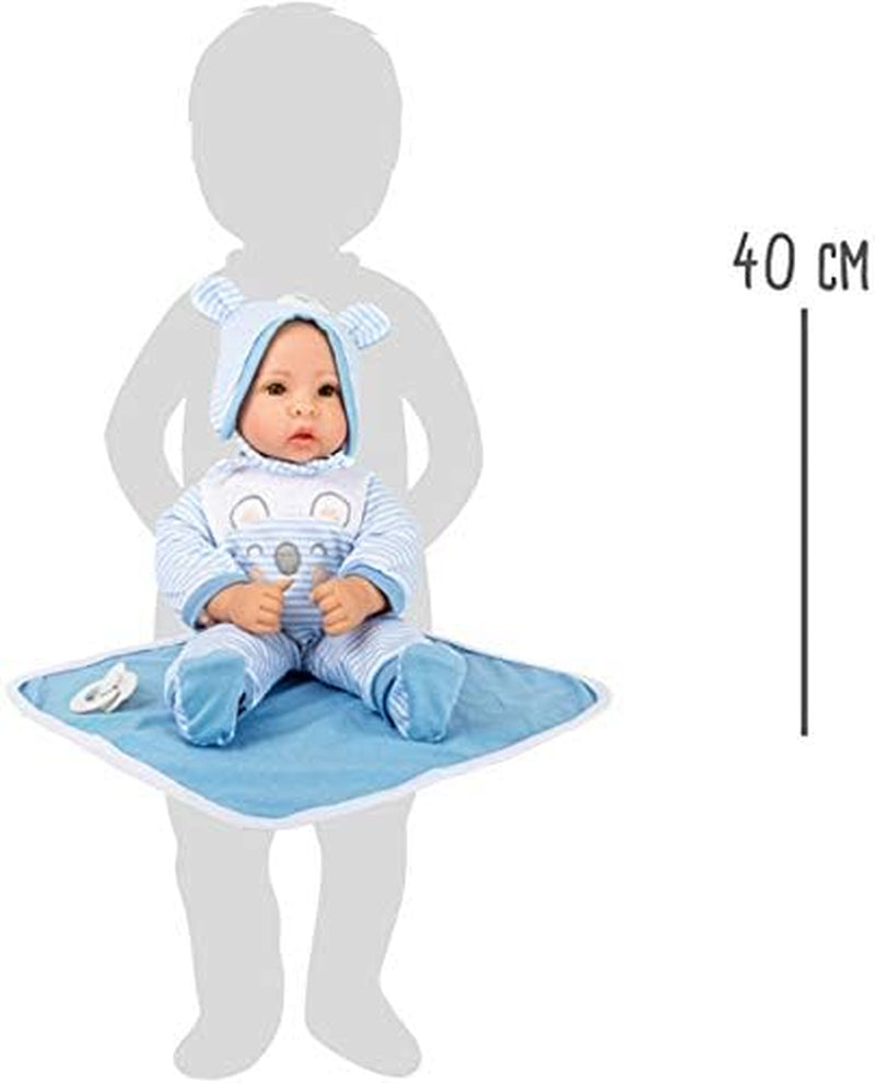 Small Foot Lukas pop, inclusief afneembare kleding, speen en zacht dekentje, rollenspel, 11238