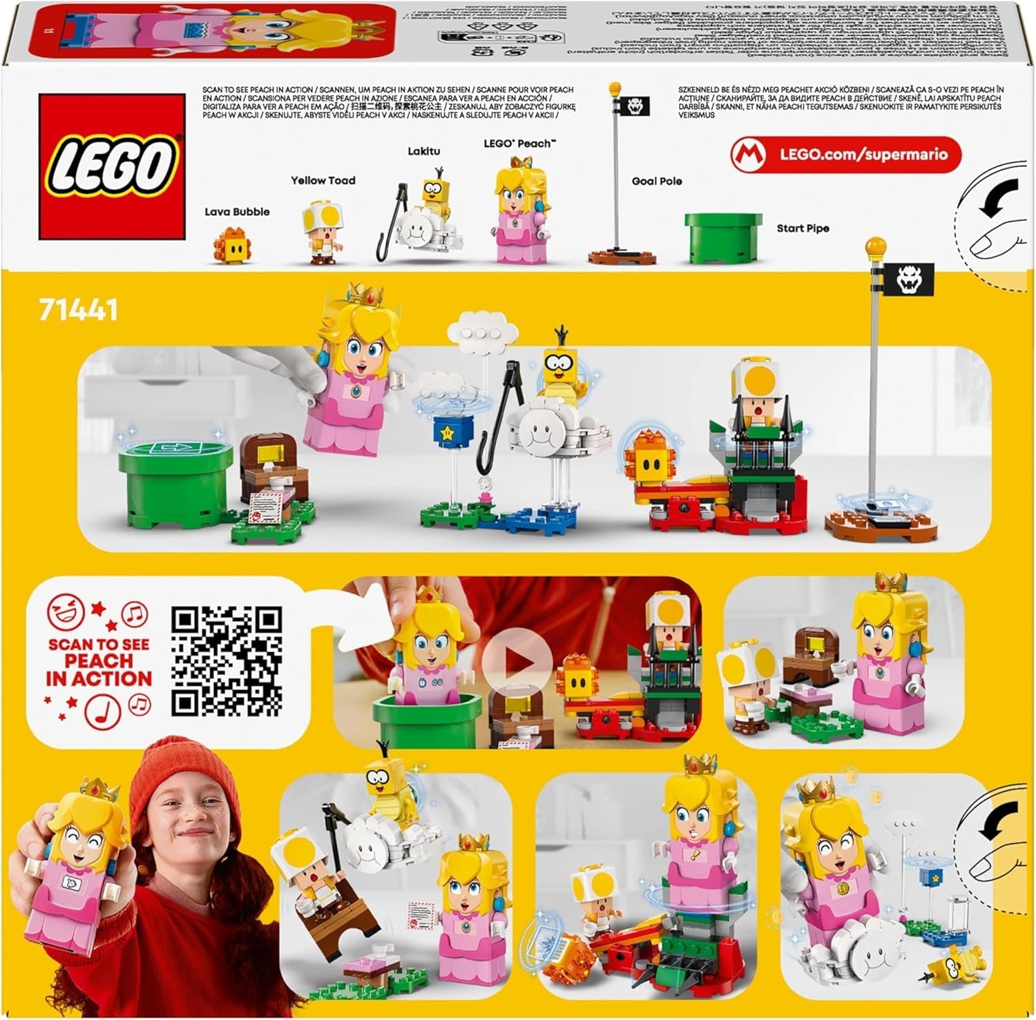 LEGO Super Mario Avonturen Met Interactieve Perzik, Kinderspeelset met Gele Pad, Nintendo cadeau voor jongens, meisjes en alle spelers vanaf 6 jaar 71441 Bouwsets Besuche den LEGO-Store